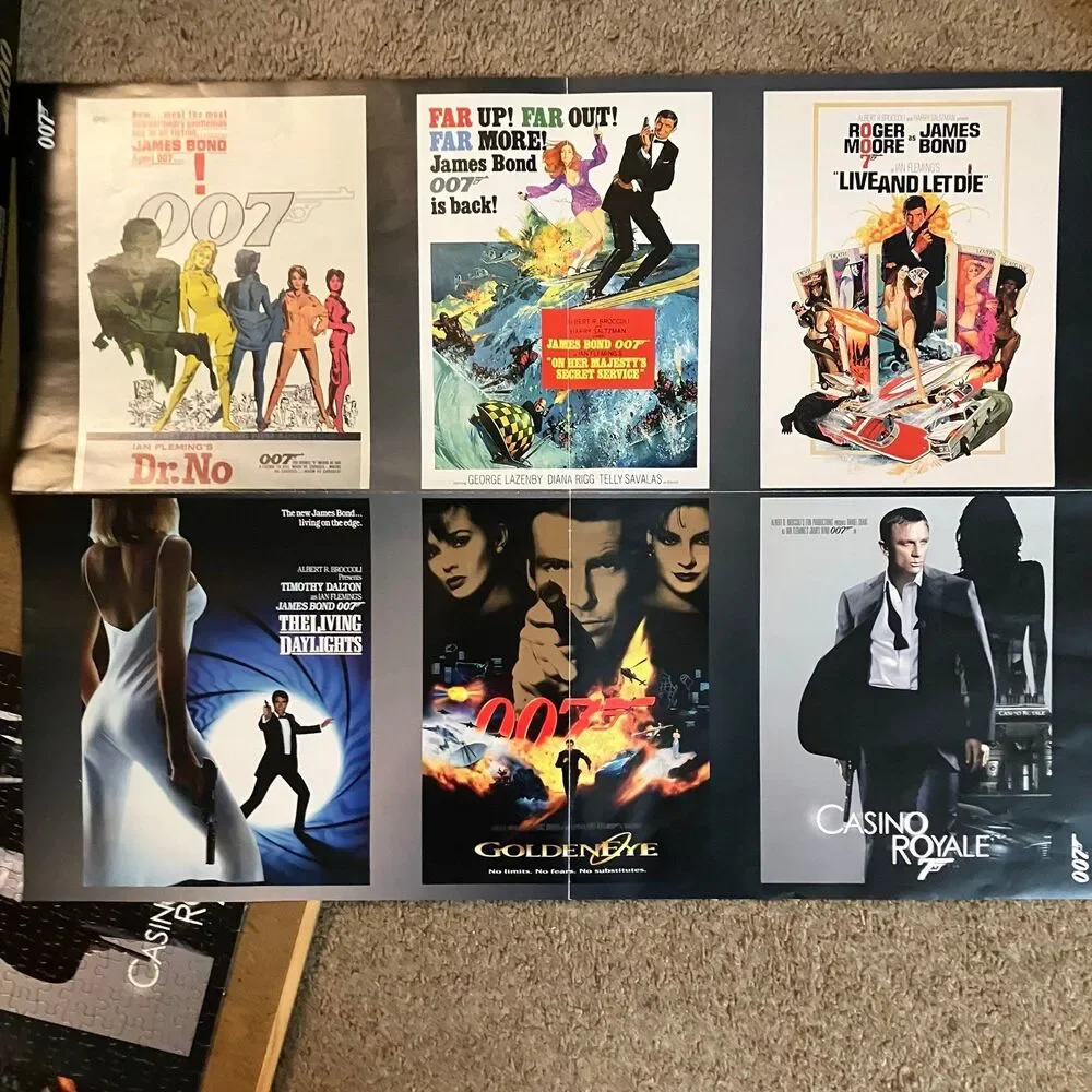 Top Puzzles James Bond Actor Debut 1000 Piece Jigsaw Puzzle Game W/Poster